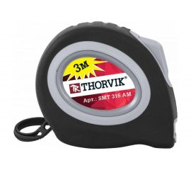 Рулетка с магнитным захватом и автостопом, в обрезиненном корпусе THORVIK SMT316AM 52390 