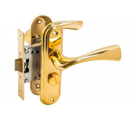 Защелка БУЛАТ ЗЩ1-Д03.05 (Л) НОМОС (золото; левая; с фиксацией) 13959 