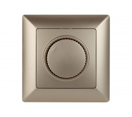Поворотный светорегулятор Intro 440104 600Вт 230В, СУ, Solo, шампань Б0043399 
