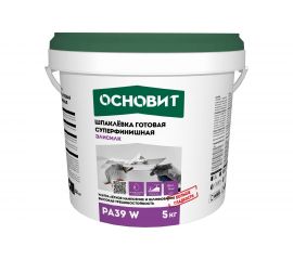 Готовая суперфинишная шпаклевка Основит ЭЛИСИЛК РА39 W 5 кг 77630 