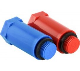 Комплект длинных полипропиленовых пробок VALTEC с резьбой 1/2 /красная + синяя/ VTp.792.M.04 
