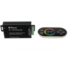 Контроллер для светодиодной ленты FERON с ПУ черный, 18А12-24V, LD55, 21557 