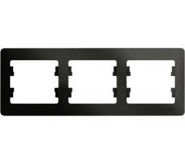 3-постовая горизонтальная рамка Schneider Electric GLOSSA АНТРАЦИТ GSL000703 