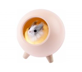 Детский ночник ЭРА светильник светодиодный NLED-468-1W-P хомяк розовый, Б0052816 