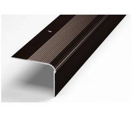 Порог угловой алюминиевый ЛУКА (5 шт, 54х41,8 мм, 2,7 м, декоративный, Дуб венге) УТ000023402 