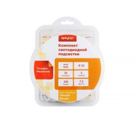 Комплект светодиодной ленты Apeyron 12В, smd 5050, 30 д/м, IP20, 5 м, теплый белый 10-41 
