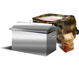 Коптильня из нержавеющей стали 2 мм AISI 430 Ольховый дым Фортуна КФ-17 