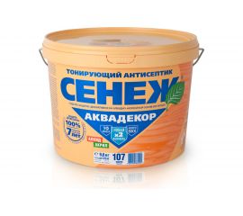 Антисептик для дерева СЕНЕЖ АКВАДЕКОР Х2-107 каштан, 9 кг 11054 