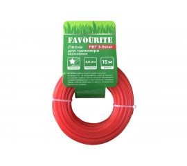 Леска для триммера FAVOURITE нейлоновая 3,0 мм, 15 м FBT 3.0star 