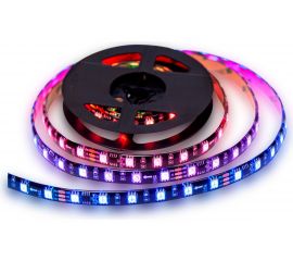 Комплект адресной ленты Apeyron 24В, 14,4Вт/м, smd5050, 60д/м, IP65, подложка 10мм(черная), 2м, RGB/ 10-97 