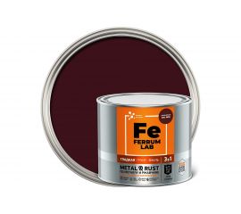 Грунт-эмаль по ржавчине 3 в 1 ЯРОСЛАВСКИЕ КРАСКИ FERRUM LAB (гладкая; вишневая RAL 3005; глянцевая) 213347 