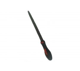 Треугольный зауженный напильник с ручкой PVC (250 мм, насечка №1 грубая) BAUM 3751250 