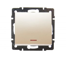 Выключатель с подсветкой LEZARD RAIN жемчужно-белый перламутр 703-3088-111 