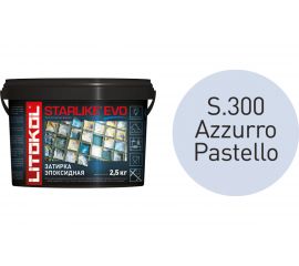 Эпоксидный состав для укладки и затирки мозаики и керамической плитки LITOKOL STARLIKE EVO S.300 AZZURRO PASTELLO 2.5 кг 485310003 