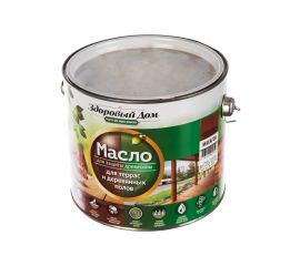 Масло для террас и деревянных полов Здоровый Дом махагон 1,8 л Лк-00009562 