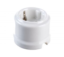 Розетка Retrika, ретро с заземляющим контактом белый RS-80001 