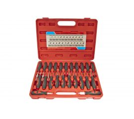 Набор приспособлений для разборки электрических разъемов в кейсе ЭВРИКА 23 предметов ER-86716 