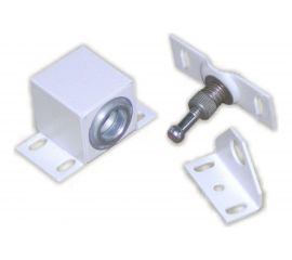 Накладной замок Promix миниатюрный, универсальный, мебельный, 300 кг, 12 В, 100 мА SM102.10 белый (Шериф-2 лайт (НЗ-Б)) 