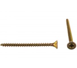 Универсальный саморез Tech-Krep 45х3,5 мм 200 шт желтый, коробка с окном 102237 