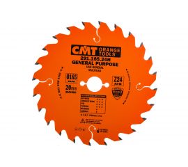 Диск пильный по дереву (165х20х1.6/2.2 мм; Z24) CMT 291.165.24H 