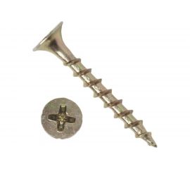 Саморез по дереву для ГКЛ Метизный двор 3,5x35, желтый, цинк, Ph2, 500 шт. 4690441028136 