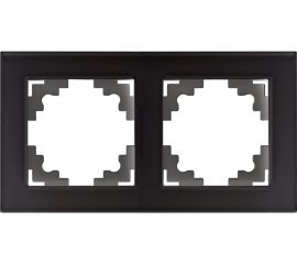 2-местная горизонтальная рамка STEKKER GFR00-7002-05, черный 39519 