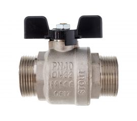 Шаровой полнопроходной кран STOUT НР/НР, ручка бабочка 1 1/4 RG008Q0M4B6GGC 