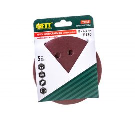 Круги шлифовальные 5 шт. (125 мм; Р180; 8 отверстий) FIT IT 39668 