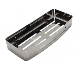 Полка для ванной Аквалиния настенная, нержавеющая сталь 1-304 