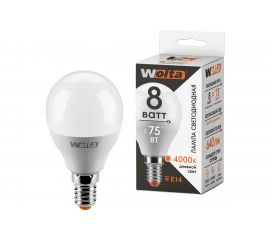 Лампа WOLTA LX G45 E14 8W 4000K 30S45GL8E14 