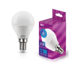 Светодиодная лампа REV G45 Е14 11W, 6500K, дневной свет 32507 9 