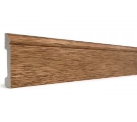 Напольный плинтус Decor-Dizayn ударопрочный, влагостойкий, вишня, 79х13х2400 мм 005-83SH 