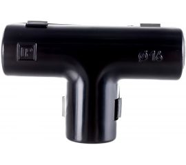 Разборный тройник Промрукав черный д16 5шт PR13.0177 