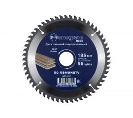 Диск пильный твердосплавный Basis (185х30/20/16 мм; 56 зубов) MONOGRAM 087-102 