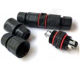 Водостойкий разъем TTAF Elektronik 3 силовых полюса/6 сигнальных 250V 25A/1А IP67 WPI-3602M25 