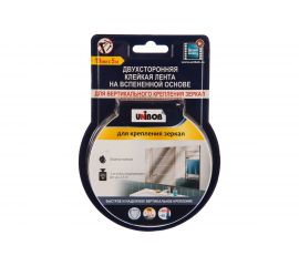 Двусторонняя клейкая лента для крепления зеркал UNIBOB 19 мм х 5 м 134852 