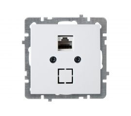 Компьютерная розетка Nilson 1-местн. СУ RJ45 CAT5 , TOURAN-ALEGRA-THOR, белый 24110444 