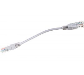 Патч-корд RJ45 - RJ45, 4 пары, UTP, категория 5е, 0.15 м, серый, TWT-45-45-0.15-GY 