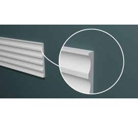 Стеновой молдинг (панель) Decor-Dizayn ""Грани"" ударопрочная, влагостойкая, под покраску 130Х10Х2000 мм DD902 