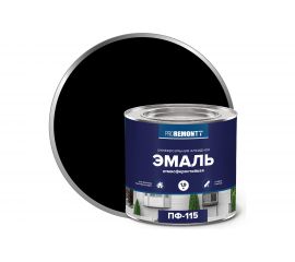 Эмаль PROREMONTT ПФ-115 черная, 1.9 кг Лк-00004481 
