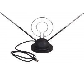 Телескопическая антенна на подставке с кольцом REXANT VHF UHF 47-860 MHz К RX-105 34-0105 