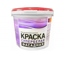 Краска VIRTUOSO V-115 А фасадная 14кг супербелая морозостойкая 11589378 