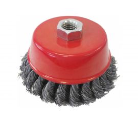 Щетка-крацовка чашка (75 мм; M14, двухрядная; стальная скрученная проволока) Pobedit 2128307 