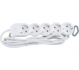 Удлинитель IEK, У05 5 мест 2P+PE/3м 3х1,5мм2 16А/250В UNO WYP53-16-05-03-Z 