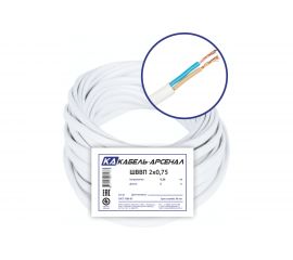 Провод ШВВП Кабель-Арсенал 2x0,75 ГОСТ - 5 м 54614 