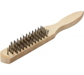 Ручная щетка Orientcraft 12 OC деревянная ручка, 6-ти рядная, металлический ворс KBWH612 