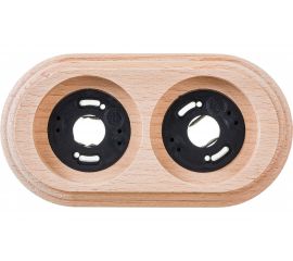 Двойная рамка Retrika, ретро натуральное дерево, серия Овал RD-02020 