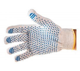 Перчатки ЛЕТО, х/б, кругловязаные, 5-нитка, с ПВХ-покрытием 4853 