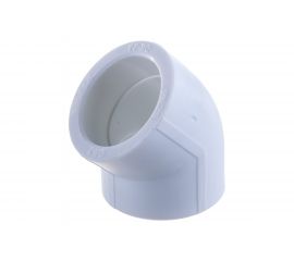 Угольник VALFEX PP-R белый, 63 мм, 45 градусов 10107063 127-0570 