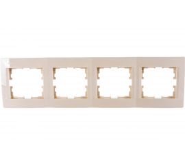 Четырехместная горизонтальная рамка LEZARD KARINA б/ вст крем 707-0300-149 